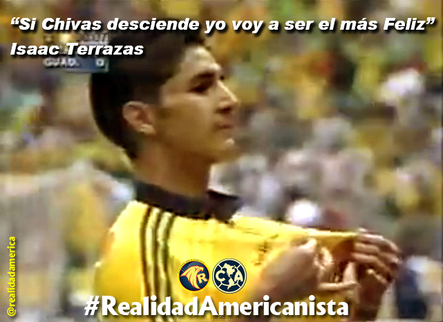 Isaac Terrazas festeja un gol del club América